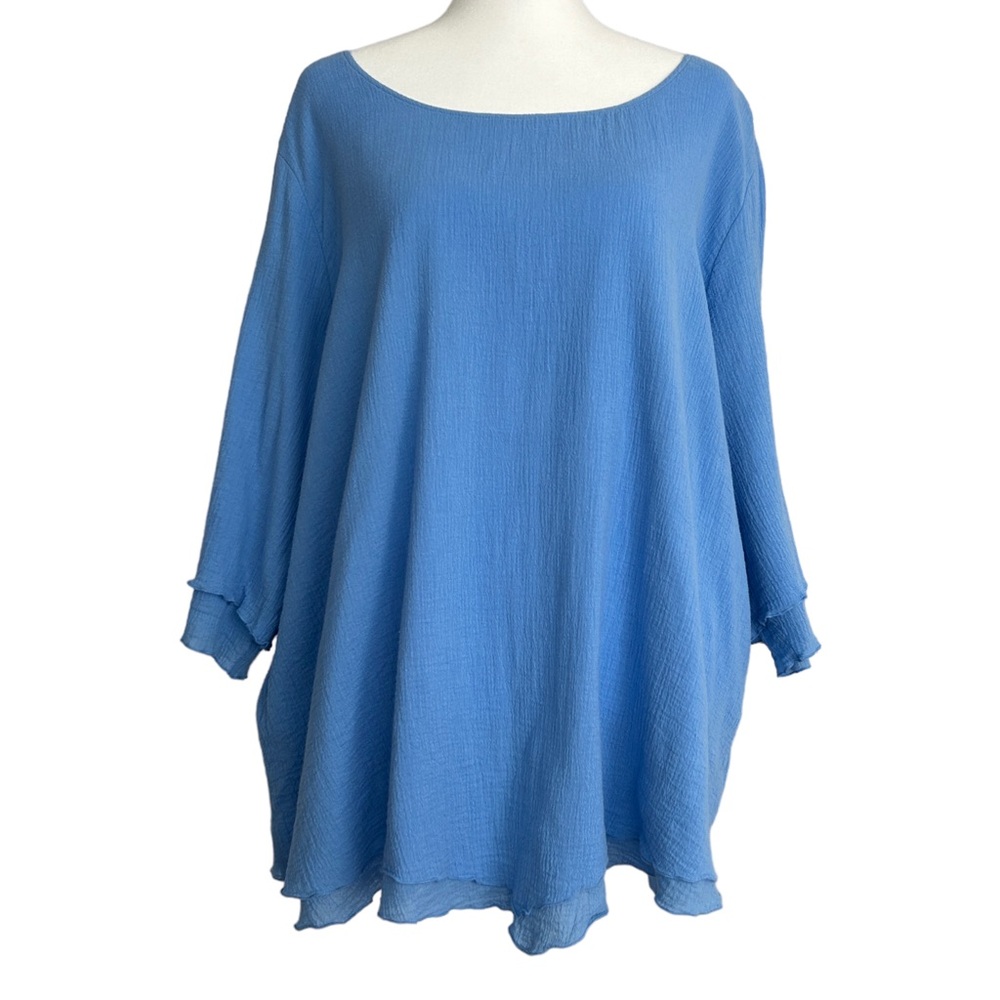 Soft Surroundings Siesta Key Gauze Tunic Top (1X)